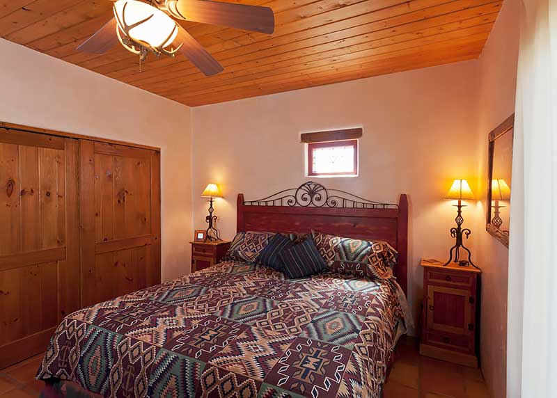 Taos vacation rental lodging guest bedroom Taos Vacation Home Rental