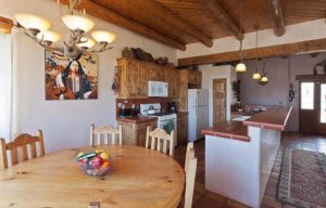 Taos lodging rental kitchen and table