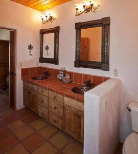 Taos lodging master bathroom